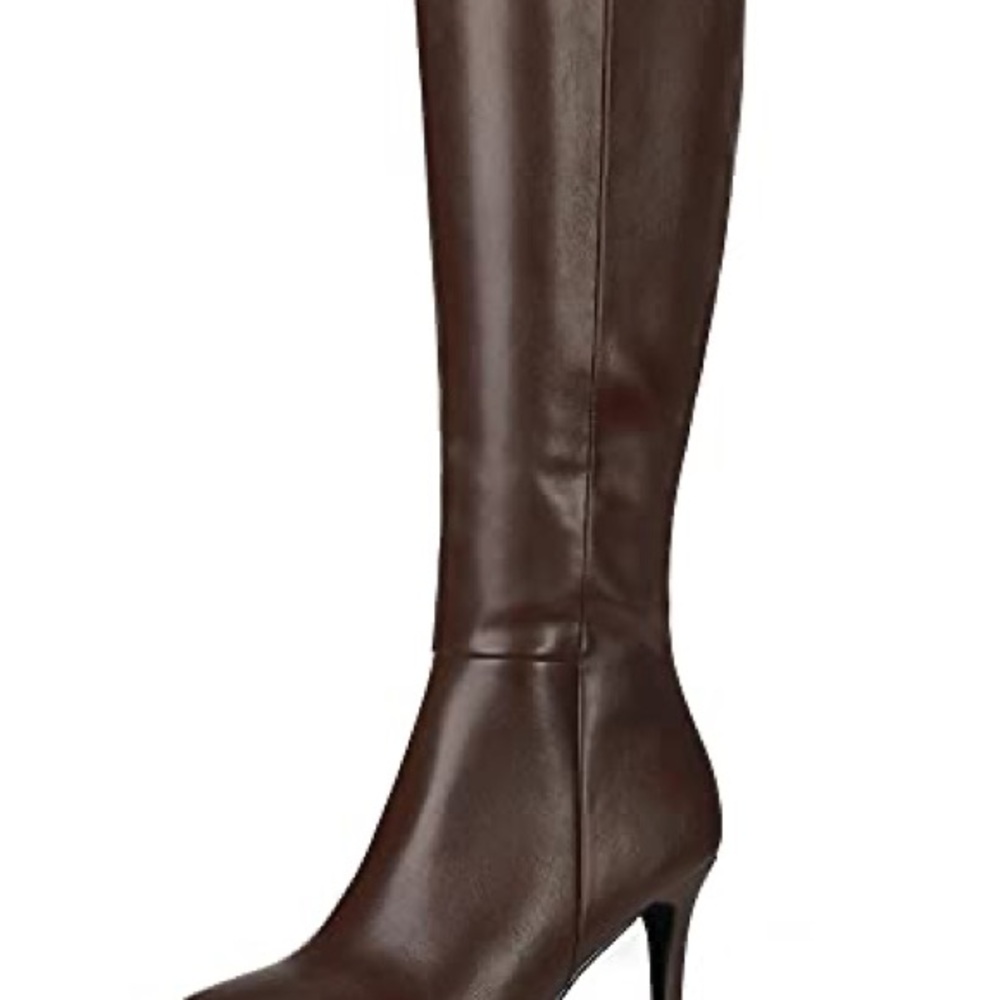 Elegant Brown Leather Knee-High Boots